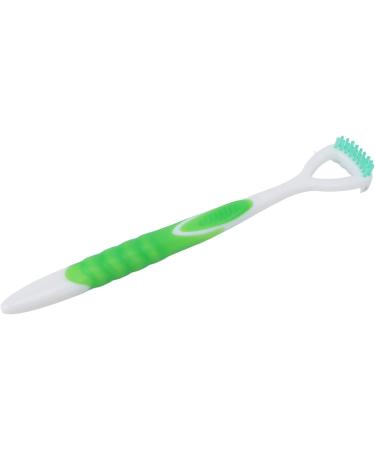 Verdant Touch Tongue Brush - Flexible Long Handle Tongue Scraper for Oral Health - Green Tongue Cleaner Tool - Buy Online on GoSupps.com