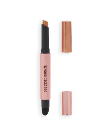 Makeup Revolution Lustre Wand Shadow Stick - Obsessed Bronze | Ultra-Pigmented Metallic Eyeshadow | Seamless Glide & Buildable Formula | International Shipping Available - Buy Online on GoSupps.com