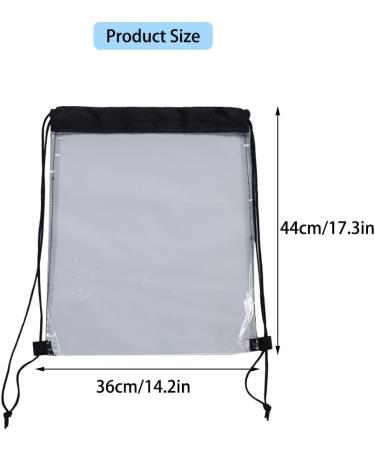 Wuzdy Transparent Sports Backpack - Water-Repellent Unisex Bag for School Gym & Sports - 2 Pieces - Buy Online on GoSupps.com