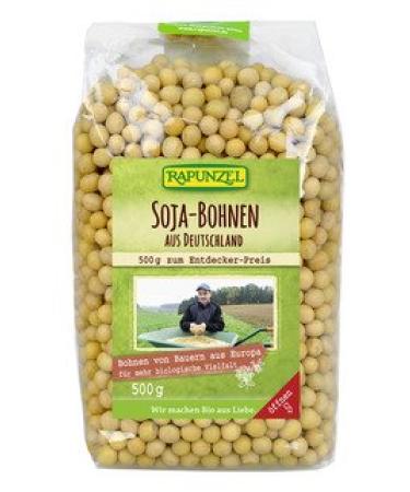 Rapunzel organic soybeans from Germany pack of 4 (4 x 500g) - ORGANIC 500 g (pack of 4)