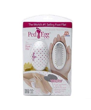 PegEgg Ped Egg Pedicure Foot File 1-Pack (Colors May Vary)