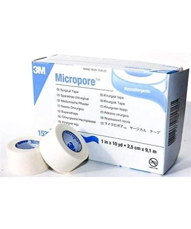 3M Micropore Surgical Tape First Aid Medical Tape - 2.5cm x 9.14m - x12 Rolls