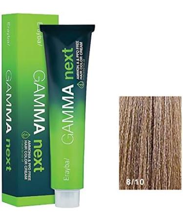 Gamma Next Permanent Hair Color Ammonia FREE PPD - 8/10 Light Blond Ash - Buy Online on GoSupps.com