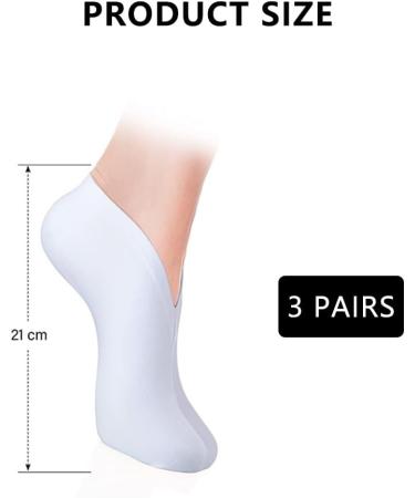 LAWALEISHE 3 Pairs Breathable Moisturising Socks for Overnight Hydration Reusable Foot Care Socks for Dry Cracked Feet Relief Soft Cotton - Buy Online on GoSupps.com