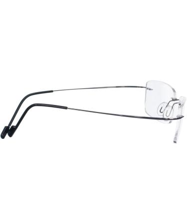 Jcerki Frameless Myopia Glasses -5.00 | Stylish Nearsighted Eyewear for Men & Women | Gray Distance Spectacles - Buy Online on GoSupps.com