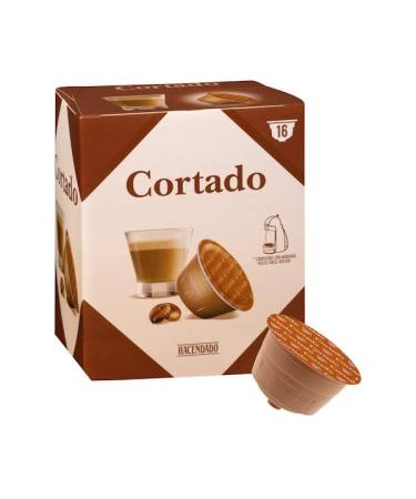 Caf cortado en capsules Hacendado compatibles avec les machines Dolce Gusto Bo te de 16 capsules (92 8 g) Pack de 2