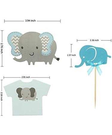 Topfunyy Blue Baby Elephant Cupcake Toppers Baby Shower Cake Picks for It s A BOY Birthday Themed Party Decorations Supplies - Buy Online on GoSupps.com