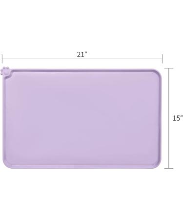 Buy Audwud Silicone Waterproof Pet Feeding Mat - Anti-Slip Dog & Cat Bowl Mat 53x38 cm - Hibiscus Design - Buy Online on GoSupps.com
