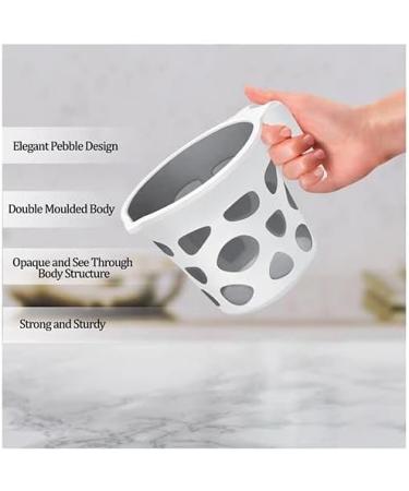 Premium BPA-Free Plastic Duplex Designer Bathroom Mug - 1.5L Capacity, Assorted Colors - Certified Bathing Water Accessory - Buy Online on GoSupps.com