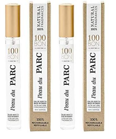 100BON L'Eau Du Parc Fresh & Energetic Organic Fragrance for Women & Men Sweet Citrus Fragrance with Bergamot Lemon Orange Blossom & Patchouli - 100% Natural Fragrance Spray 0.5 Fl (Pack of 2) 0.50 Fl Oz (Pack of 2)