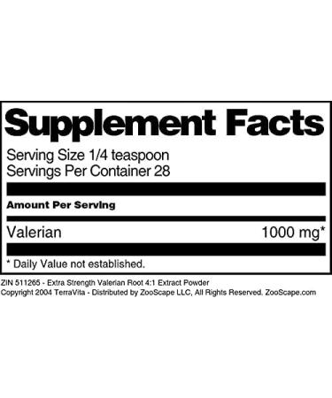 Extra Strength Valerian Root 4:1 Extract Powder (1 oz ZIN: 511265) - 3 Pack - Buy Online on GoSupps.com