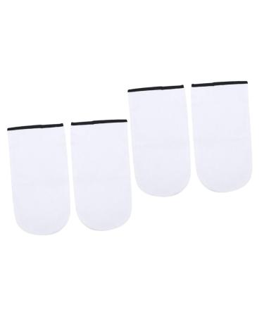 Healeved 4 Pairs Paraffin Wax Gloves Moisturizing Gloves Mittens Bath Gloves Cold Gloves Gel Gloves Hand Wax Treatment Skin Care Gloves Insulation Cotton Take a Bath White