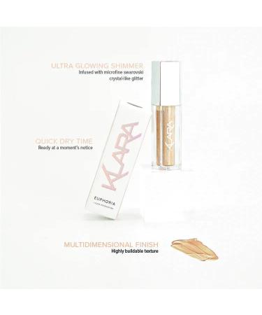 Klara Cosmetics Euphoria Liquid Shimmer Eyeshadow - Highly Pigmented Metallic Eye Makeup Cream (Rue) - International Shipping Available - Buy Online on GoSupps.com