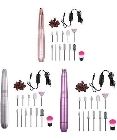 Oladfiop Electric Nail File Kit Protable Nail Drill Electric Manicure Tools for Home Use DIY Nail Art Nail Salon Silver - Buy Online on GoSupps.com