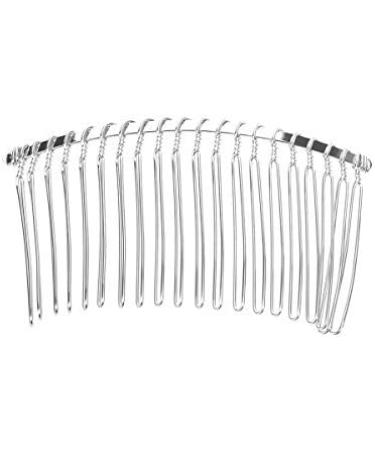 Hair Comb 7.8cm 20 Teeth Fancy DIY Metal Wire Hair Clip Comb Bridal Wedding Veil Comb (Silver) 1 pcs - Buy Online on GoSupps.com
