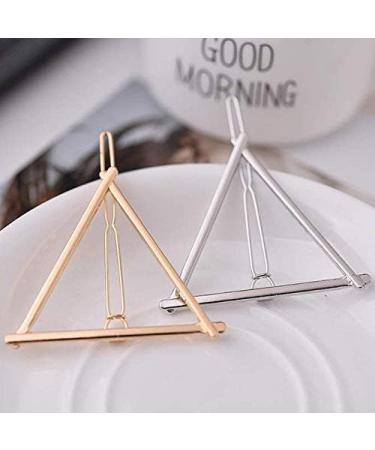 LHKJ Hair Barrette Hollow Circular Double Triangle Loop Clips Metal Hairpin Thick Hair Styling for Girls - Buy Online on GoSupps.com