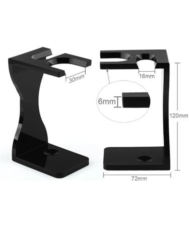 Teensery Black Acrylic Razor and Shaving Brush Stand Holder | Beard Shaver Kit for Men - Buy Online on GoSupps.com