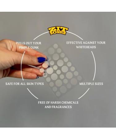 ZIT ZOMBIE Pimple Patches - Hydrocolloid Zit Stickers for Clear Skin | No Toxic Ingredients | Acne Treatment (Pack of 1 - Buy Online on GoSupps.com