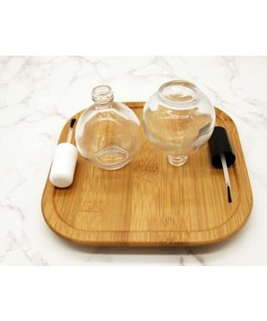 2PCS Large Capacity 75ml Transparent Glass Nail Polish Empty Bottles - Perfect for Cosmetics Separation and Bottling - Buy Online on GoSupps.com