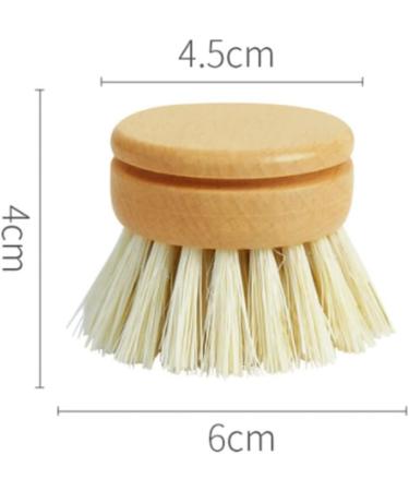 Bamboo Wok Brush Bamboo Dish Brush Bamboo Wok Cleaning Brush Bamboo Scrub Brush Eco-Friendly Dish Brush Replacement Heads - 5 Pieces Natural Sisal Hemp and Beech Wood Scrubbing Brushes - Buy Online on GoSupps.com