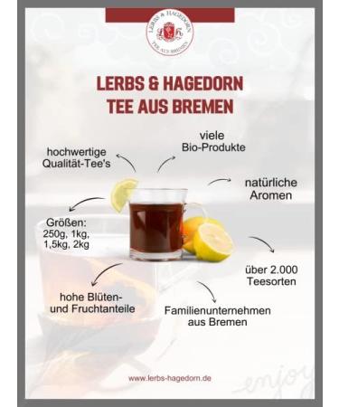  Lerbs & Hagedorn Lerbs & Hagedorn East Frisian black tea broken mix | Kr fftig Herrlich Malzig 1 kg (about 81 liters) black tea - Buy Online on GoSupps.com
