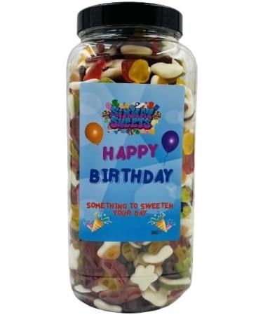 Simway Sweets 'Happy Birthday' Gift Huge Mega 3KG Sweet Jar - Pick Your Mix! (Jelly) - Buy Online on GoSupps.com