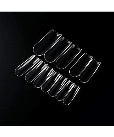 500 Pieces EXTRA LONG Length SQUARE Shape False Nails Full Cover CLEAR Acrylic Nail Tips - Salon & Home Use. - Buy Online on GoSupps.com