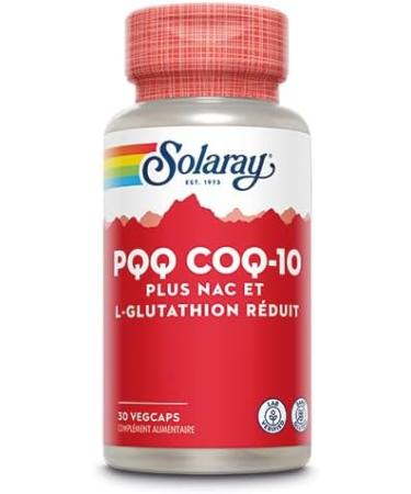 Solaray PQQ COQ-10 + NAC and L-Glutathione Reduced | Anti-Aging | 30 Vegetable Capsules - Buy Online on GoSupps.com