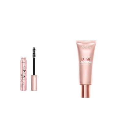 L'Oreal Paris Voluminous Lash Paradise Mascara Lengthening Mascara & True Match Lumi Glotion Natural Glow Enhancer Lotion Light 1.35 Ounces
