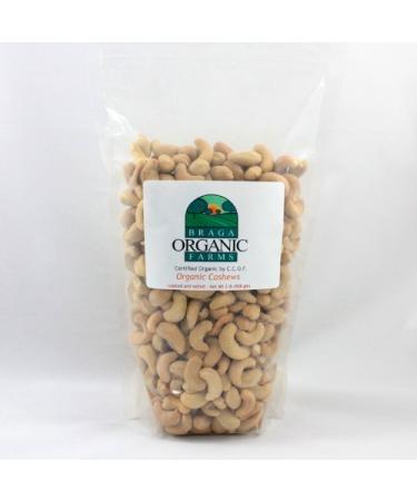 Braga Organic Farms Organic Roasted and Salted Cashews 2 lb. bag