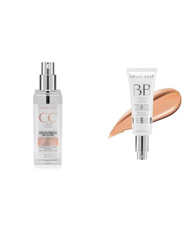 Marcelle CC Cream SPF 35 Medium Complete Correction & BB Cream Beauty Balm Light to Medium Medium CC Cream + BB Cream