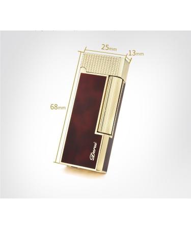 Metal Inflatable Adjustable Open Flame Lighter Classic Retro Side Sliding Ignition Wheel Flint Cigar Lighter Suitable for Indoor and Outdoor Camping and Hiking High-End Men's Gift(Gold2) - Buy Online on GoSupps.com