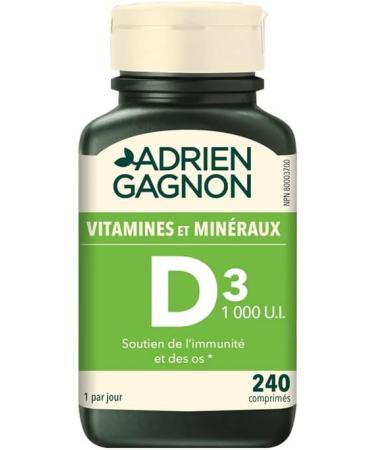 Adrien Gagnon - Vitamin D for Bones and Teeth Support 1000 I.U 240 (200+40 Bonus) Tablets - Buy Online on GoSupps.com