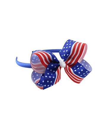 BinaryABC 4th of July American Flag Bow Headband - Patriotic Independence Day Decoration (2Pcs) - Buy Online on GoSupps.com