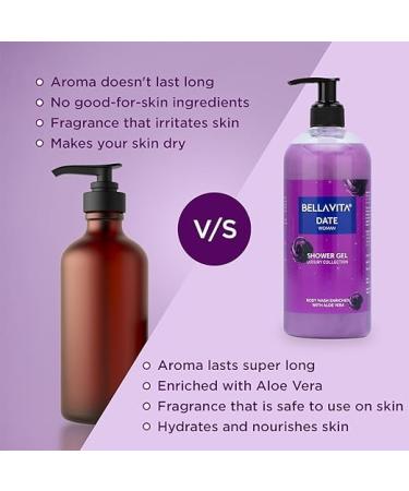 Bella Vita Luxury Date Body Wash - Hydrating Aloe Vera Shower Gel for Deep Cleansing & Softer Skin - 500ml - Buy Online on GoSupps.com