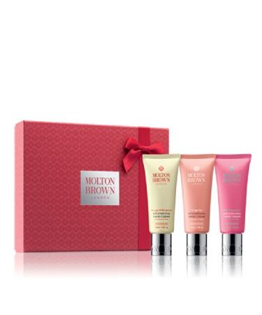 Molton Brown Luxury Replenishing Hand Cream Trio Giftset - Orange & Bergamot Gingerlily Pink Pepperpod