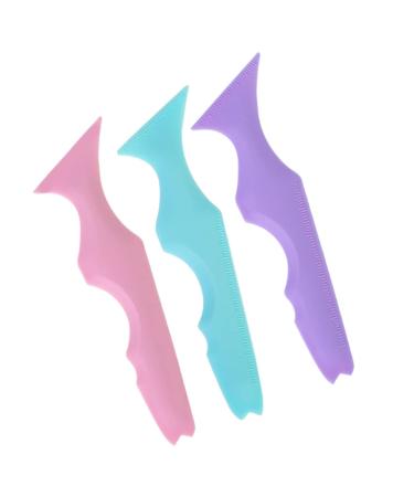 FOMIYES 3pcs Silicone Beauty Ruler Girl Supplies Blue Eyeliner Pencil Massaging Tools Eyeliner Stencil Face