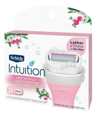 Schick Intuition Lather & Shave - Sweet Water Lily Women's Razor Blade Refills - 12 Cartridges - International Shipping Available - Buy Online on GoSupps.com