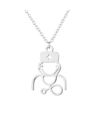 Nurse Doctor Stethoscope Necklaces Gift for Women Medical School Graduation Gifts Necklace for Doctor Nursing Students Nurse Day Birthday Gift for Nurses Doctor Medical Staff Appreciation Gifts