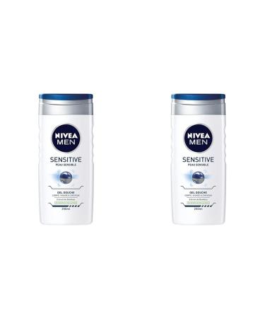 Nivea Men Sensitive 3-in-1 Shower Gel 250 ml (Pack of 2) Unscented 250 ml (Pack of 2) - Buy Online on GoSupps.com