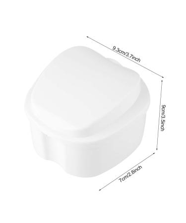 Prosthesis Container - Anggrek Strong Cup for False Teeth Storage | Portable Dental Device Cleaning Tank (White) - Buy Online on GoSupps.com