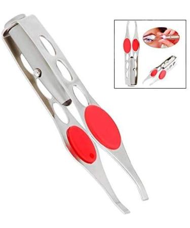 LHKJ LED Tweezer Women Eyebrow Clip with Spotlight LED Tweezers with Light Professional Tool LED Light Stainless Steel Eyebrow Tweezer Hair Removal Makeup Tools - Buy Online on GoSupps.com
