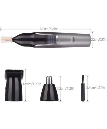 3 in 1 Ear & Nose Hair Trimmer - Rechargeable Waterproof Facial Hair Remover for Men & Women | Ideal for Travel & Easy Cleansing - Buy Online on GoSupps.com