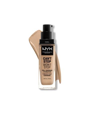 NYX Professional Makeup Can't Stop Won't Stop Full Coverage Foundation Long Lasting Waterproof Vegan Formula Matte Finish Shade: Buff 10 Buff