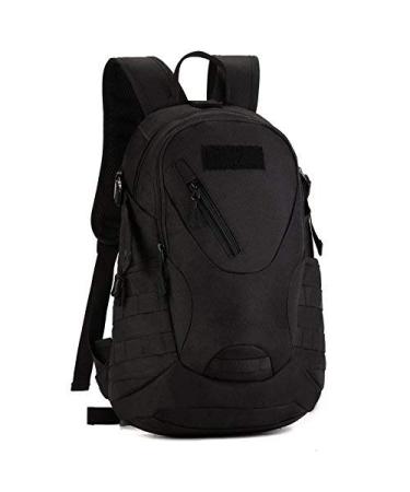 HUNTVP Military MOLLE Backpack Rucksack Gear Tactical Assault Pack Student School Bag 20L for Hunting Camping Trekking Travel Black