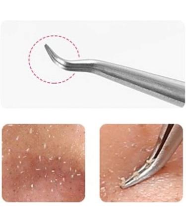 1Pc Professional Stainless Bend Curved Tweezer Blackhead Acne Clip Comedone Pimple Extractor Remover Tool for Comedone Whitehead Acne Blemish Bend ClipProfessional and Attractive - Buy Online on GoSupps.com