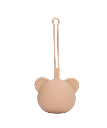 Bear Shaped Silicone Pacifier Storage Box for Newborns - Travel Holder & Accessories in Coffee Color - Buy Online on GoSupps.com