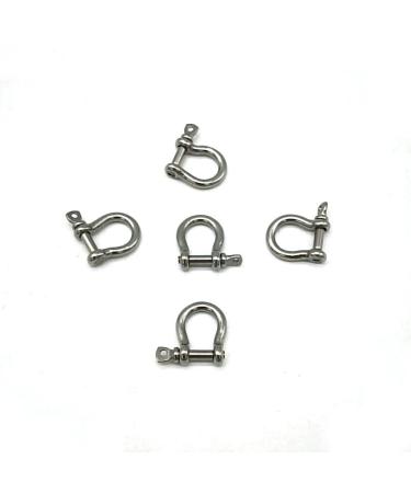Stainless Steel Bow Shackle,3mm, Silver Color,for Paracord Jewelry, Marine Tackle-5 Pieces