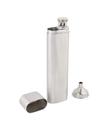 Two Tubes Portable Stainless Steel Hip Flask and Cigar Holder Humidor Tube Travel Carry Case Cigar Case Holder