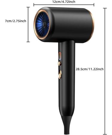 Dewedrt 1870W 3th Gear Professional Hair Dryer Negative Ionic Blow Dryer Hot Cold Wind Air Brush Hair Dryer Salon Tool US Plug - Buy Online on GoSupps.com
